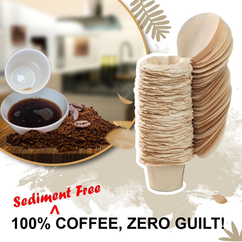 Delibru Unbleached K Cup Filters With Lid for Reusable Coffee Pods - Pack of 300 - Keurig Coffee Filters for K Cup - Natural and Compostable - Image 5